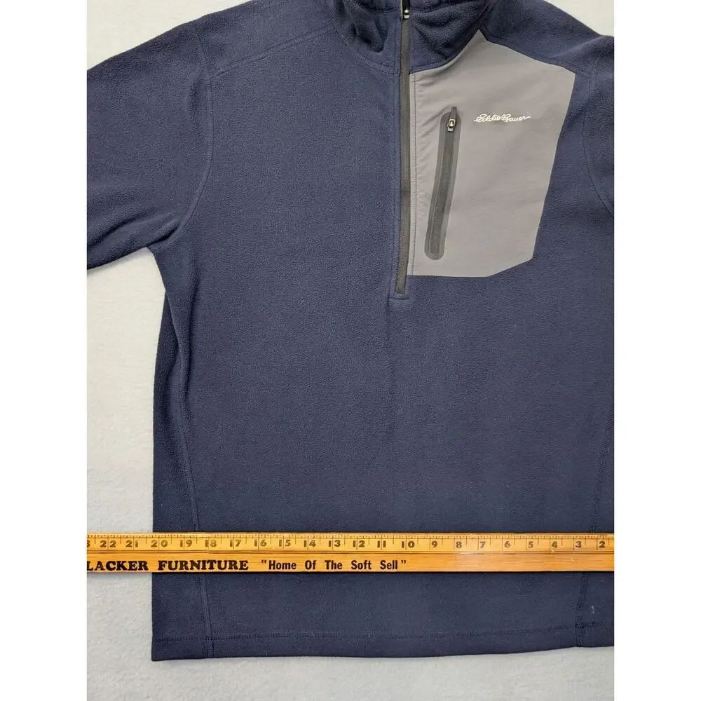 Eddie Bauer First Ascent 1/4 Zip Performance Fleece Mens M Blue Outdoor Gorpcore